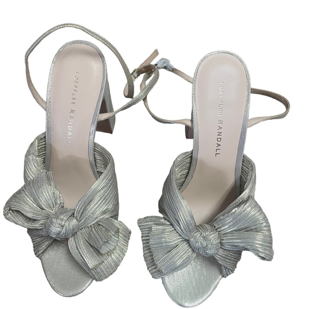 Loeffler Randall Natalia Platform in Platinum NWOB Size 6.5